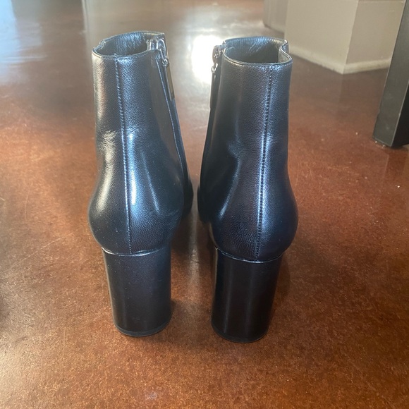 Yves Saint Laurent Leather Ankle Boots Black Size 12 - Picture 5 of 9